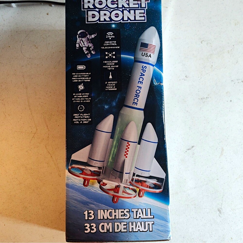 Jupiter Creations Rocket Drone 2.4GHz RC Space Force Shuttle 13in Electric  1286